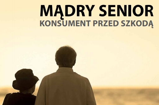 Ilustracja przedstawiająca parę seniorów, po kliknięciu której pobrać można poradnik konsumencki dla seniorów