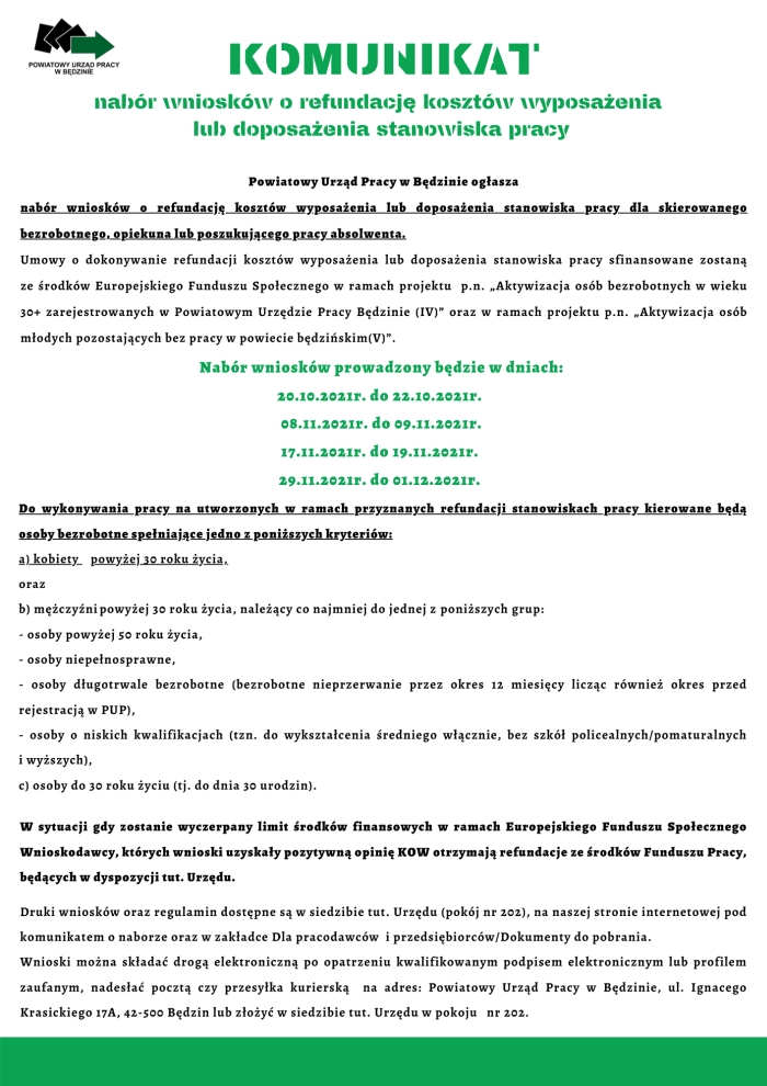 Plakat z treścią komunikatu Plakat z treścią komunikatu