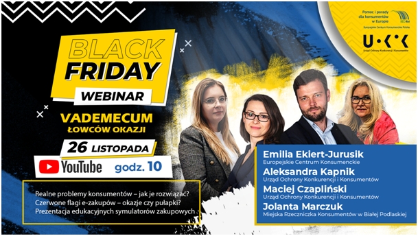 Webinarium 'Vademecum łowców okazji' - plakat promocyjny