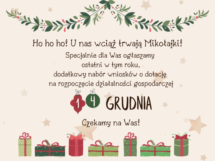 Plakat ze świąteczną grafiką - ostatni w tym roku nabór, do 14 grudnia